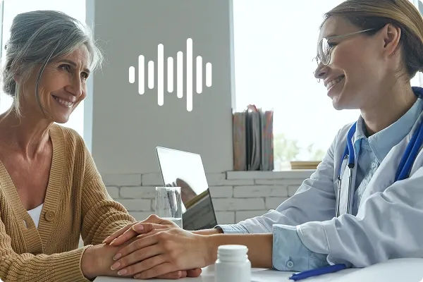 Doctor with patient
